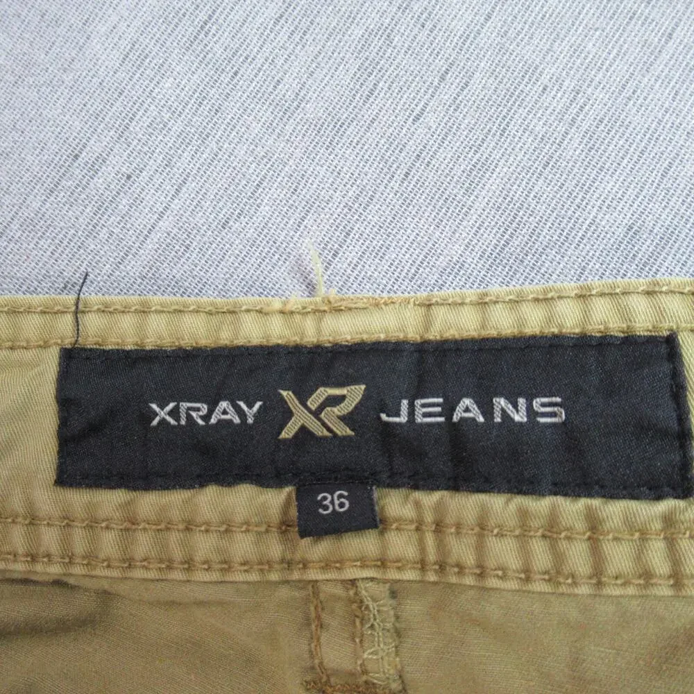 XRay Mens Shorts Size 36 Tan British Khaki Twill Double Pocket Cargo Skater Punk